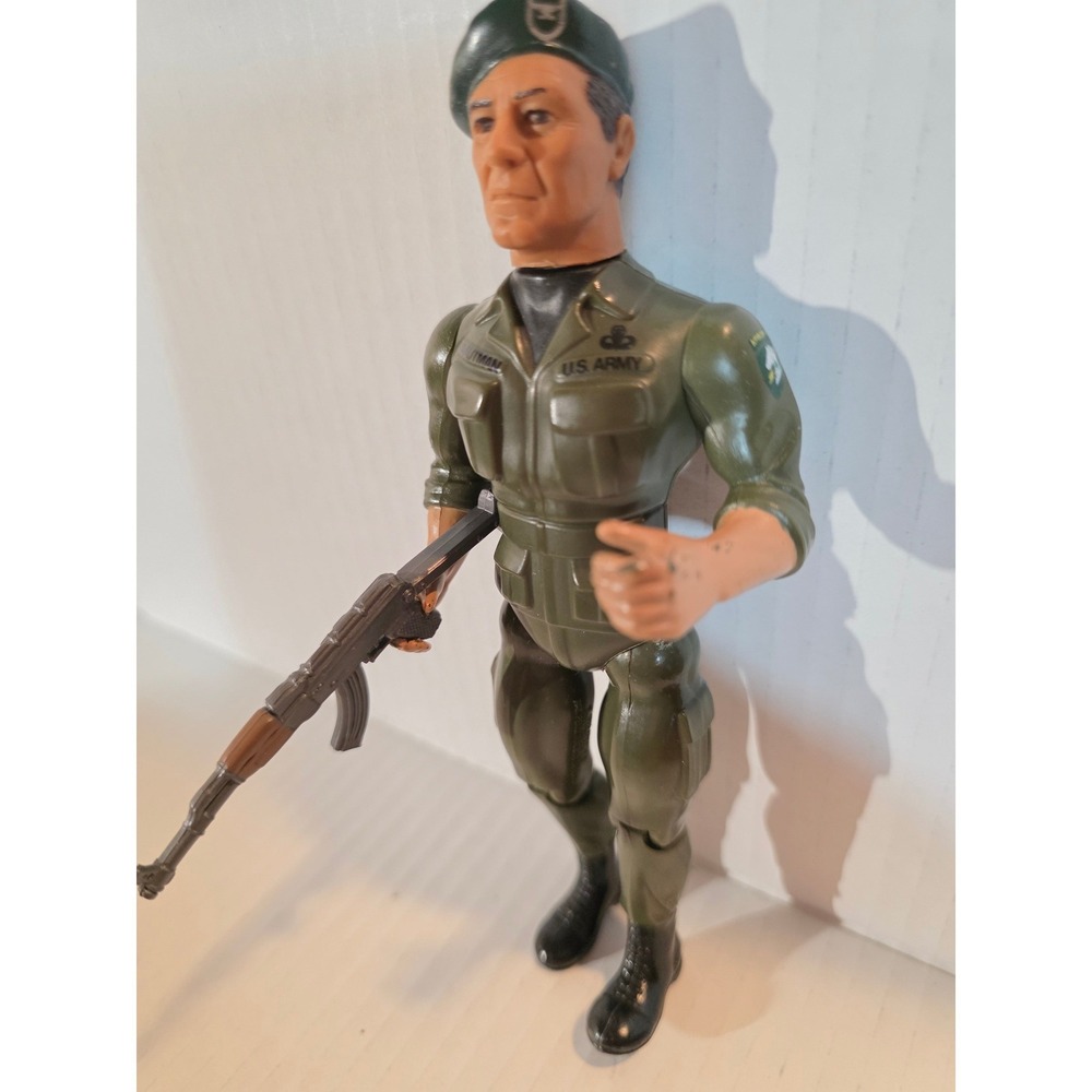 1985 Rambo Colonel Trautman Figure With Rifle Anabasis Coleco Taiwan - Picture 2 of 7
